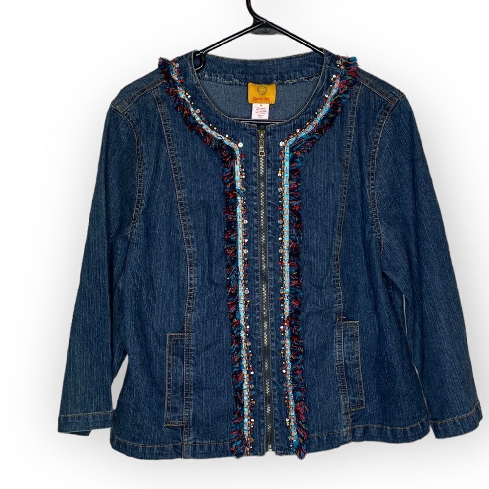 Ruby Rd. Lightweight Jean Jacket size 14